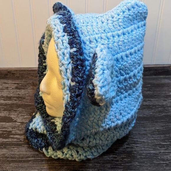 Women's Multicolor Handcrafted Whimsical Winter All in One Head Cover and Scarf - Picture 2 of 4